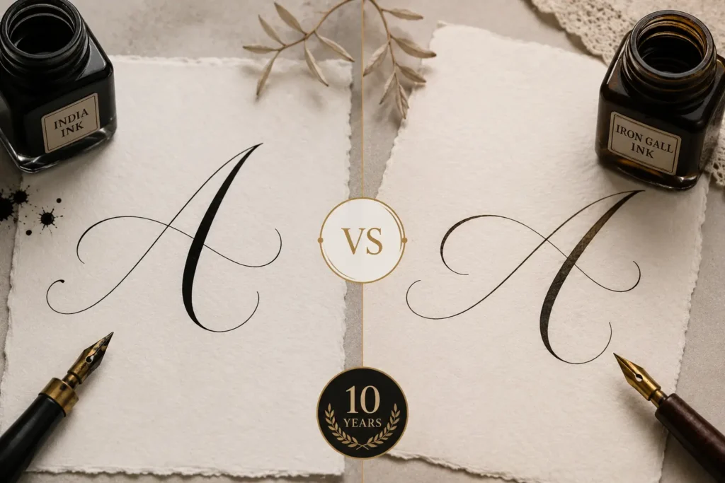 India Ink vs Iron Gall Ink