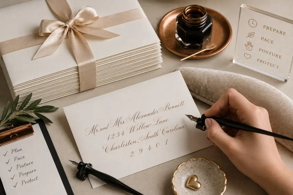Wedding Envelopes in Copperplate