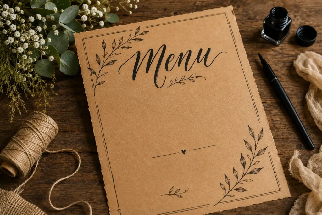 How to Create a Rustic Wedding Menu