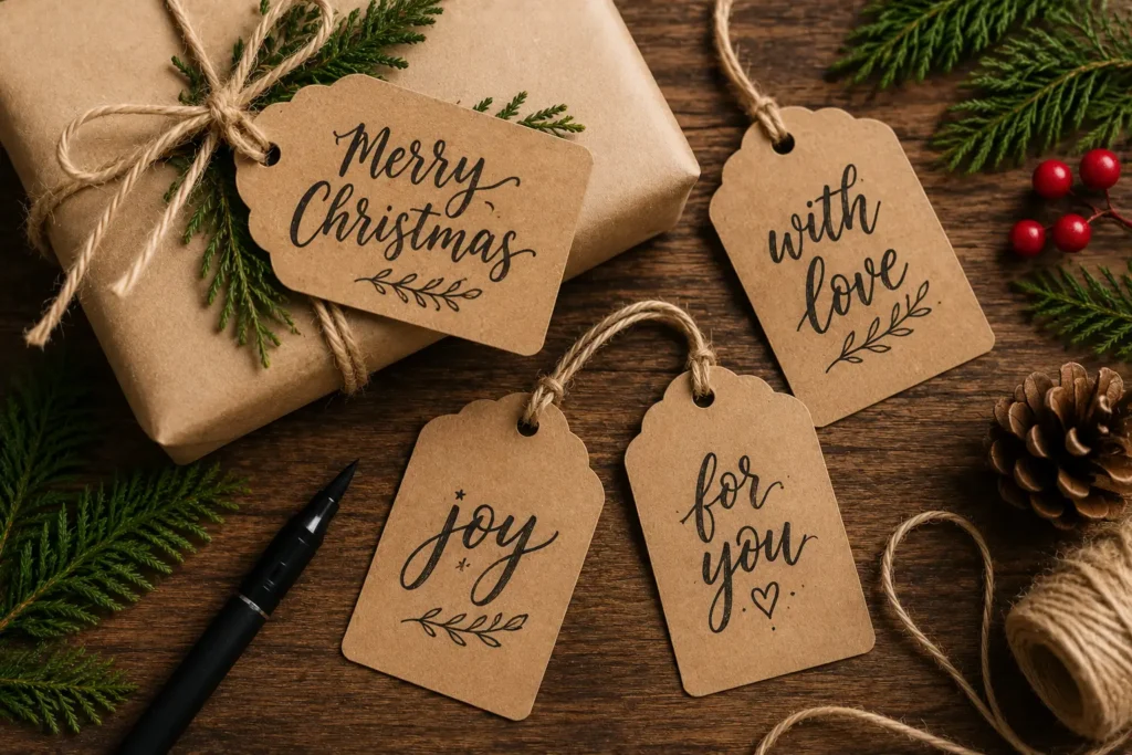How to Make Christmas Gift Tags
