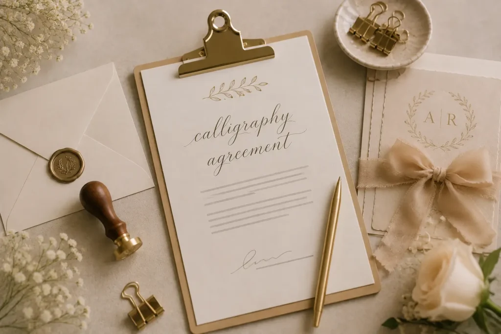 What Your Calligraphy Contract Should Actually Say Before the Wedding